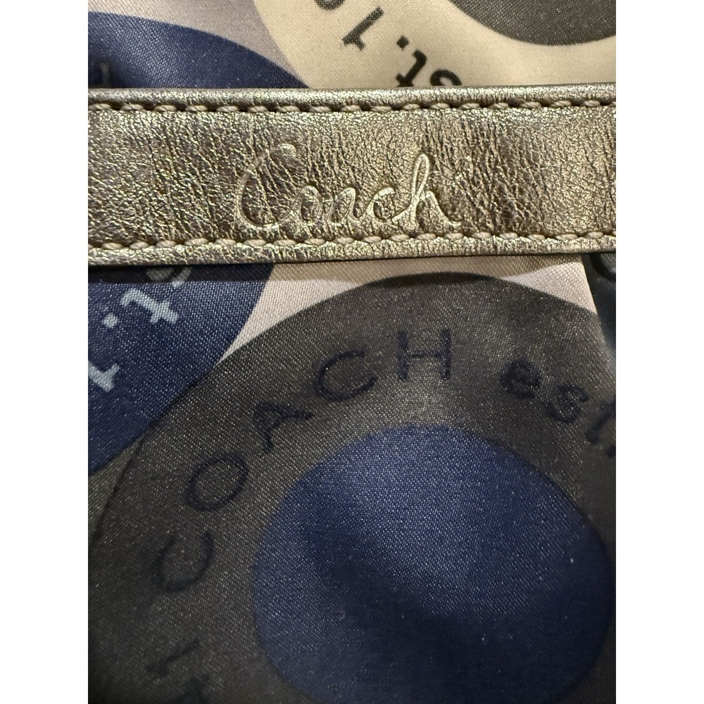 Coach Signature Snaphead Blue‎ Silver Multifunction Diaper Baby Messenger Bag - Picture 5 of 12